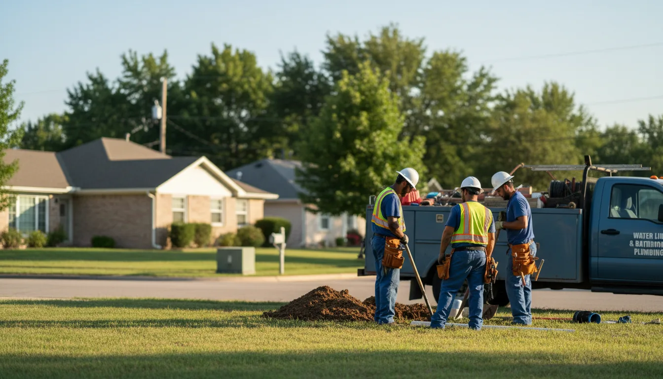Residential water line and bathroom plumbing service in Juniata, NE